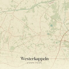 Vintage map of Westerkappeln, Germany.