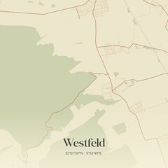 Vintage map of Westfeld, Germany.