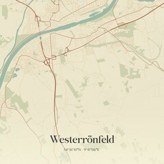Vintage map of Westerronfeld, Germany.