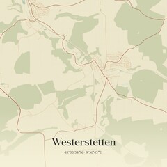 Obraz premium Vintage map of Westerstetten, Germany.