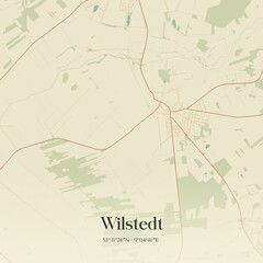 Vintage map of Wilstedt, Germany.
