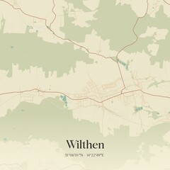 Obraz premium Vintage map of Wilthen, Germany.