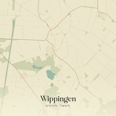 Fototapeta premium Vintage map of Wippingen, Germany.
