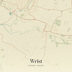 Obraz premium Vintage map of Wrist, Germany.