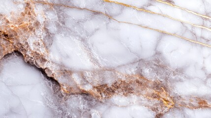Elegant White Marble Texture with Golden Veins  Luxury Background