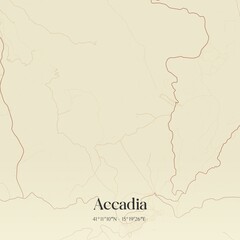 Obraz premium Vintage map of Accadia, Italy.
