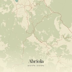 Vintage map of Abriola, Italy.