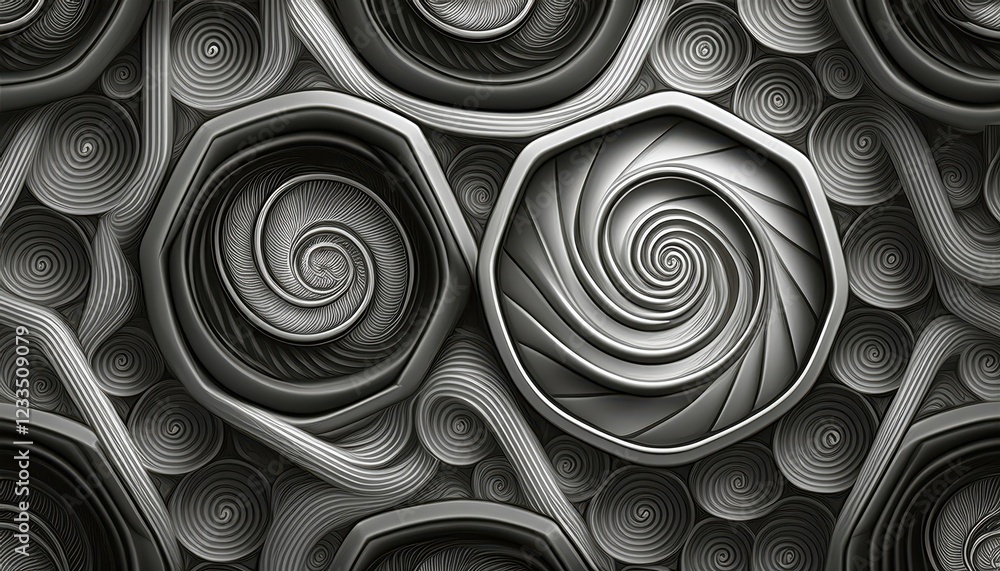 Aufkleber vibrant 3d helix helixagon pattern in a seamless modern design for stunning wallpapers, offering an 