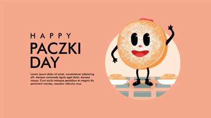 vector happy paczki day background template