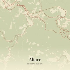 Obraz premium Vintage map of Altare, Italy.