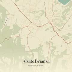 Obraz premium Vintage map of Alzate Brianza, Italy.