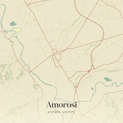 Obraz premium Vintage map of Amorosi, Italy.