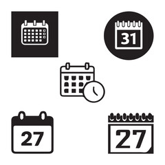 Calendar vector icon set