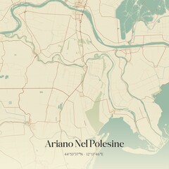 Obraz premium Vintage map of Ariano Nel Polesine, Italy.