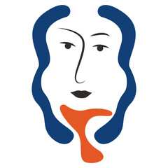 Abstract Matisse Pattern Isolated on White Background. Vector Illustration