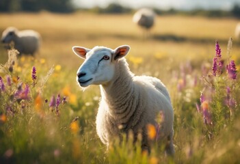 Fototapeta premium sheep in the meadow