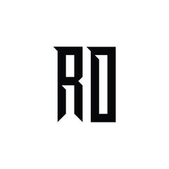 RO monogram logo design letter text name symbol monochrome logotype alphabet character simple logo
