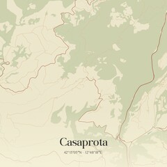 Obraz premium Vintage map of Casaprota, Italy.