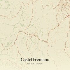 Obraz premium Vintage map of Castel Frentano, Italy.