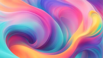 Obraz premium Abstract background of swirling, vibrant pastel colors creating a dynamic, fluid design.