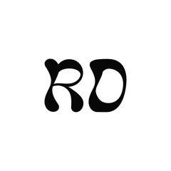 RO monogram logo design letter text name symbol monochrome logotype alphabet character simple logo