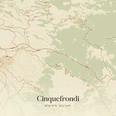 Obraz premium Vintage map of Cinquefrondi, Italy.