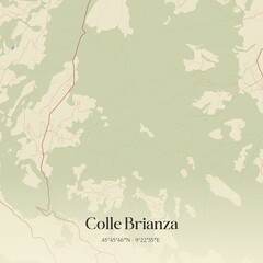 Obraz premium Vintage map of Colle Brianza, Italy.