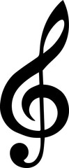 Music Notes Treble Clef Round Musical