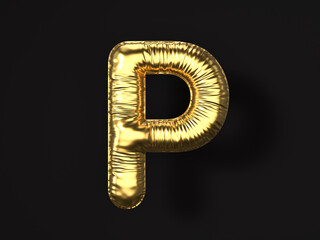 Gold balloon letter P