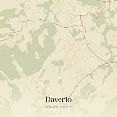Obraz premium Vintage map of Daverio, Italy.