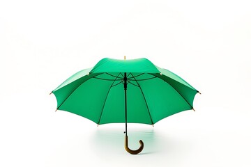 Green umbrella isolated on white background