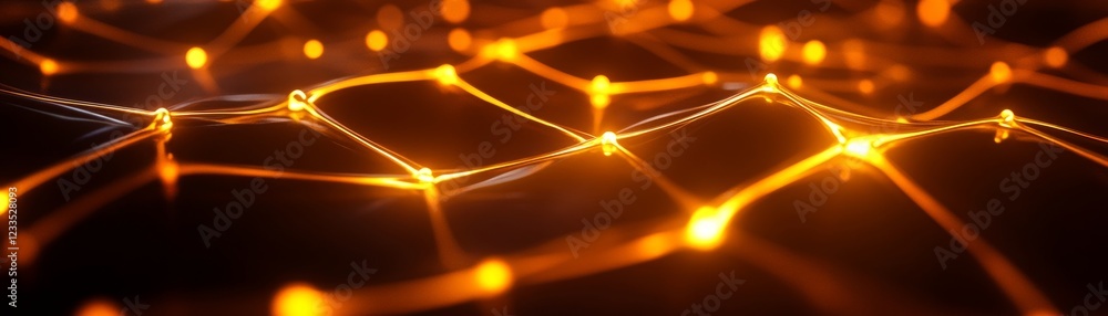 Aufkleber a stunning abstract image showcasing interconnected lines and glowing points, representing innovatio