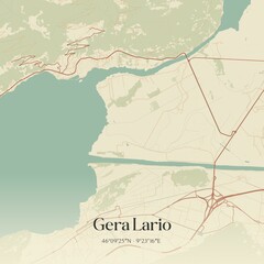 Obraz premium Vintage map of Gera Lario, Italy.