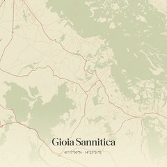 Naklejka premium Vintage map of Gioia Sannitica, Italy.
