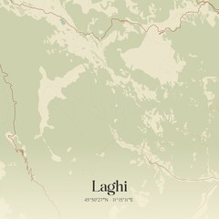 Vintage map of Laghi, Italy.