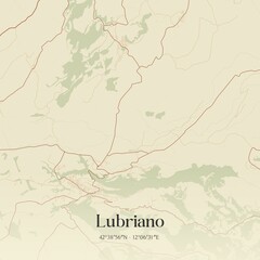 Obraz premium Vintage map of Lubriano, Italy.