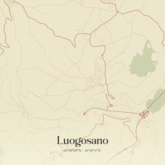 Obraz premium Vintage map of Luogosano, Italy.