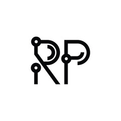 RP monogram logo design letter text name symbol monochrome logotype alphabet character simple logo