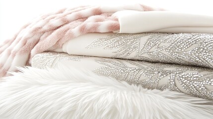 Luxurious Soft Furnishings, Textured Throws, and Cozy Blankets