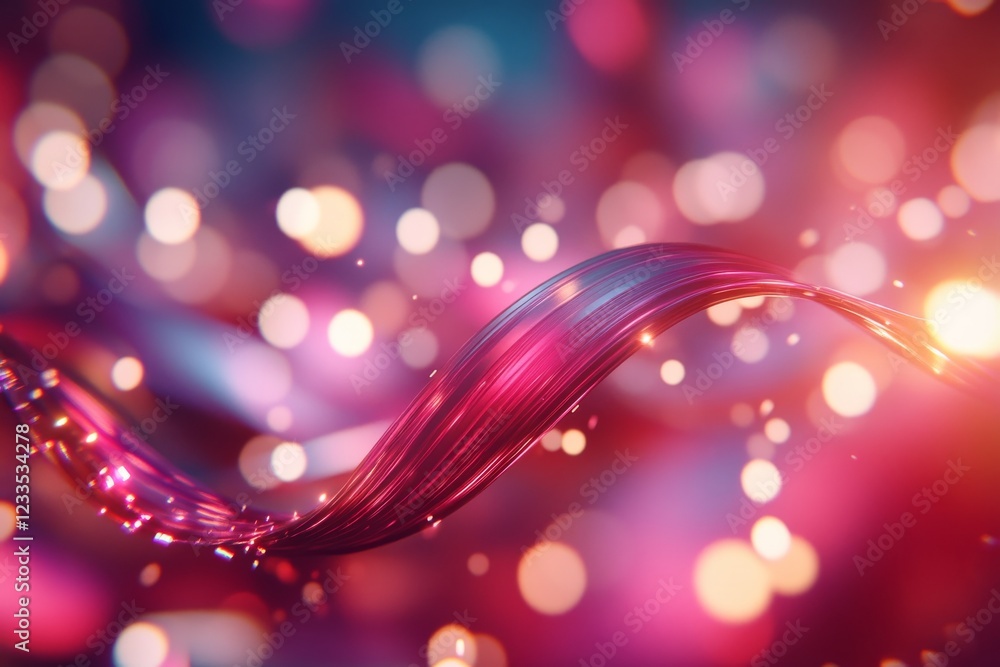 Aufkleber abstract wave of light in vibrant colors creating a dreamy atmosphere. ideal for backgrounds and art