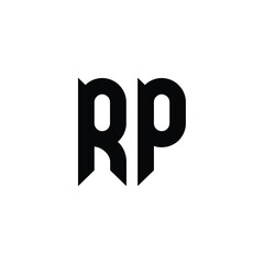 RP monogram logo design letter text name symbol monochrome logotype alphabet character simple logo