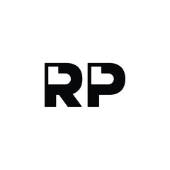 RP monogram logo design letter text name symbol monochrome logotype alphabet character simple logo