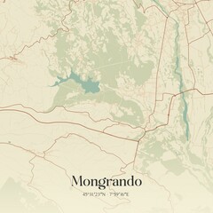 Naklejka premium Vintage map of Mongrando, Italy.