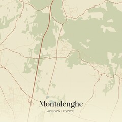Obraz premium Vintage map of Montalenghe, Italy.