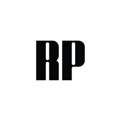 RP monogram logo design letter text name symbol monochrome logotype alphabet character simple logo