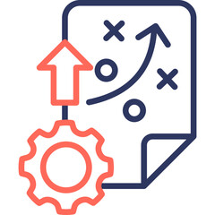 Obraz premium Plan Optimization line color icon