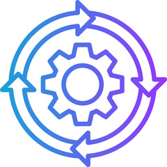 Continuity Solutions line gradient icon