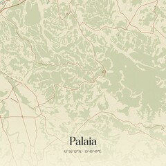 Vintage map of Palaia, Italy.