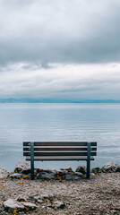 Solitude by the Lake: A Serene Autumn Scene