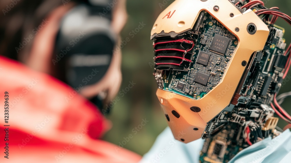 Poster ai chip technology close up of advanced processor